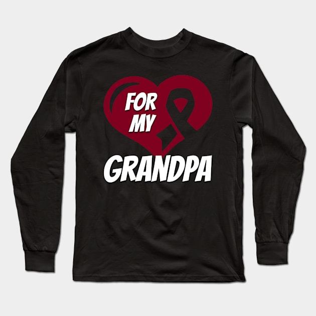 Head And Neck Cancer Grandpa Long Sleeve T-Shirt by mikevdv2001